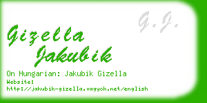 gizella jakubik business card